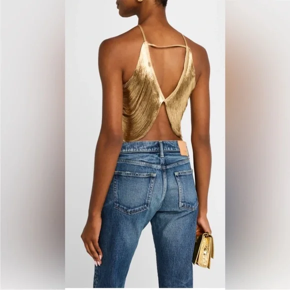 Cult Gaia QUELLA TOP in Light Gold - Picture 13 of 16